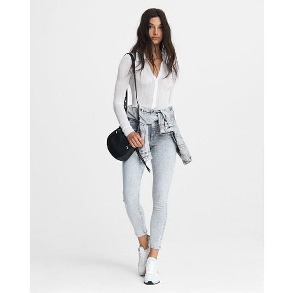 Rag & Bone Cate Mid-Rise Skinny Acid Slim Fit Ankle Acid Jean grey size 25